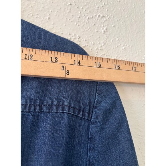Tommy Hilfiger Womens Blue Button-Down Denim Dress Size 10 - Picture 7 of 11